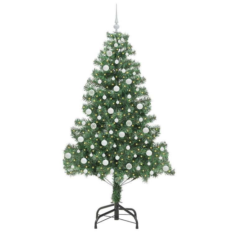 VidaXL Sapin de Noël avec 300 LED avec PVC vert standard 210 cm