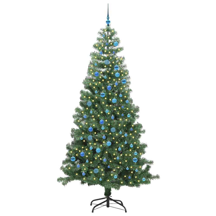 VidaXL Sapin de Noël avec 300 LED avec PVC vert standard 240 cm