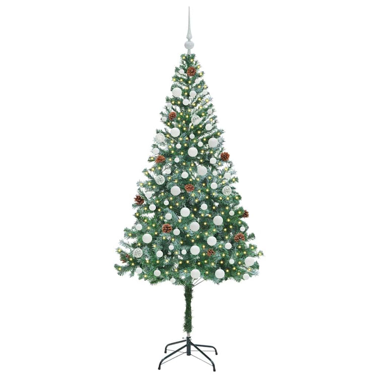 Vidaxx sapin de Noël artificiel avec 300 LED vert 180 cm PVC et acier