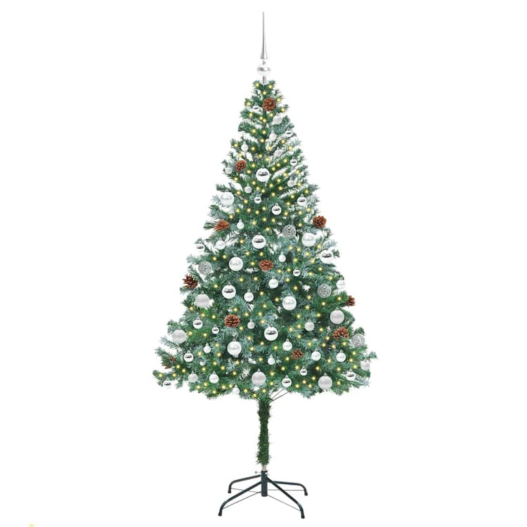 Vidaxx sapin de Noël artificiel avec 300 LED vert 180 cm PVC et acier