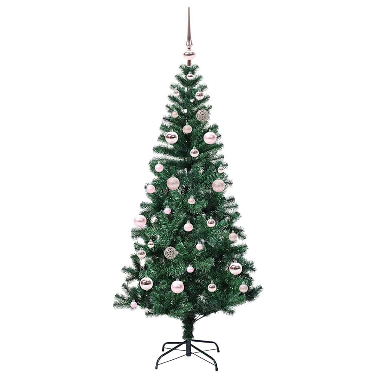 Vidaxx sapin de Noël artificiel illuminé vert 150 cm PVC et métal