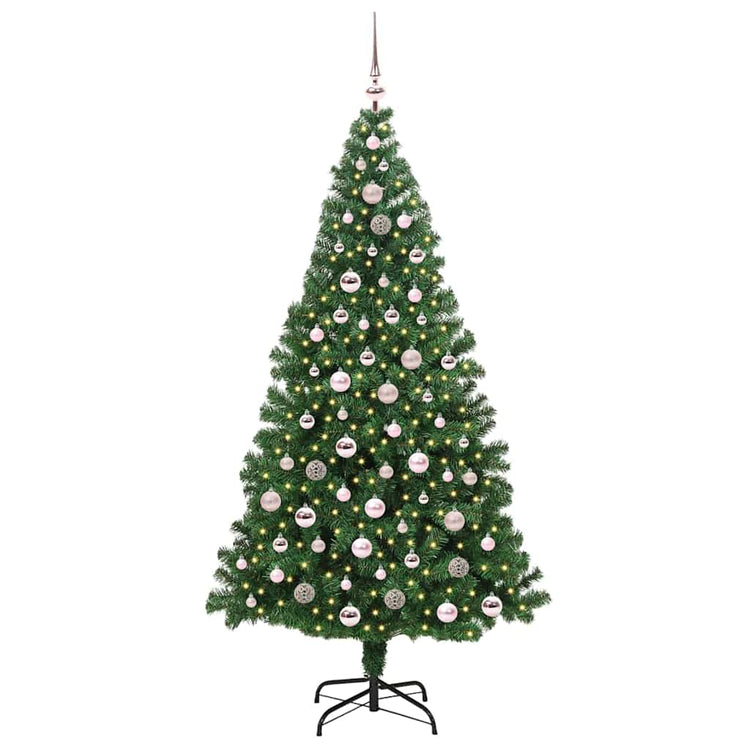 Vidaxx sapin de Noël artificiel vert 210 cm PVC et acier et plastique