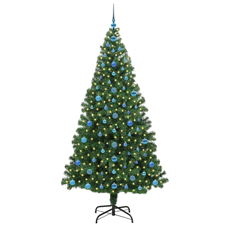 Vidaxx sapin de Noël artificiel vert 210 cm PVC et acier et plastique