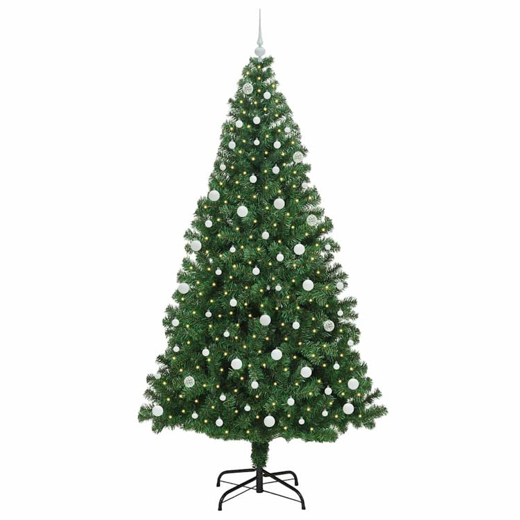 Vidaxx sapin de Noël artificiel vert 240 cm PVC et acier et plastique