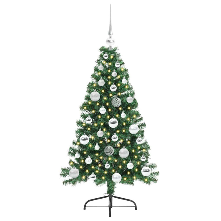 Vidaxx sapin de Noël artificiel illuminé avec 150 LED vert 120 cm PVC