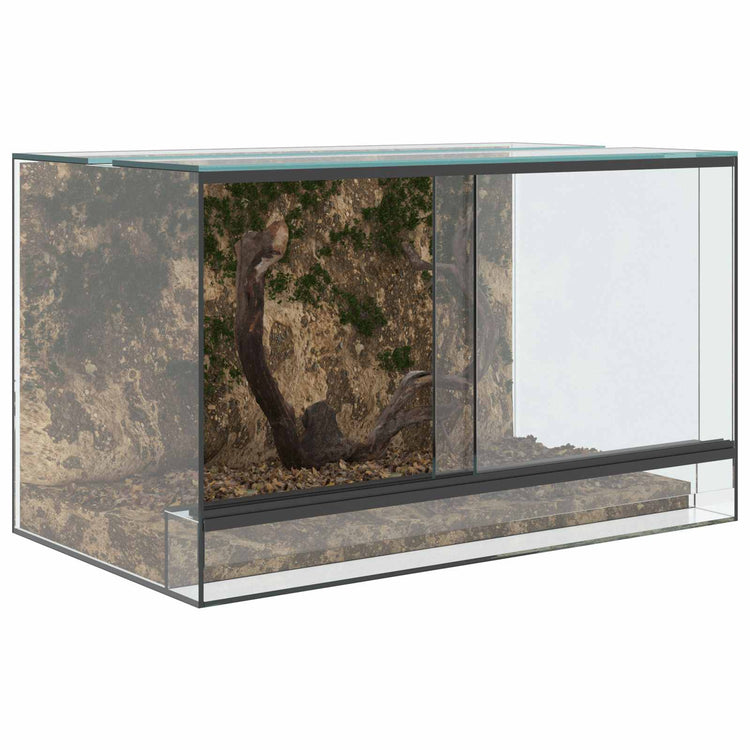 Vidaxx terrarium avec rangement transparent 50 x 30 x 30 cm verre