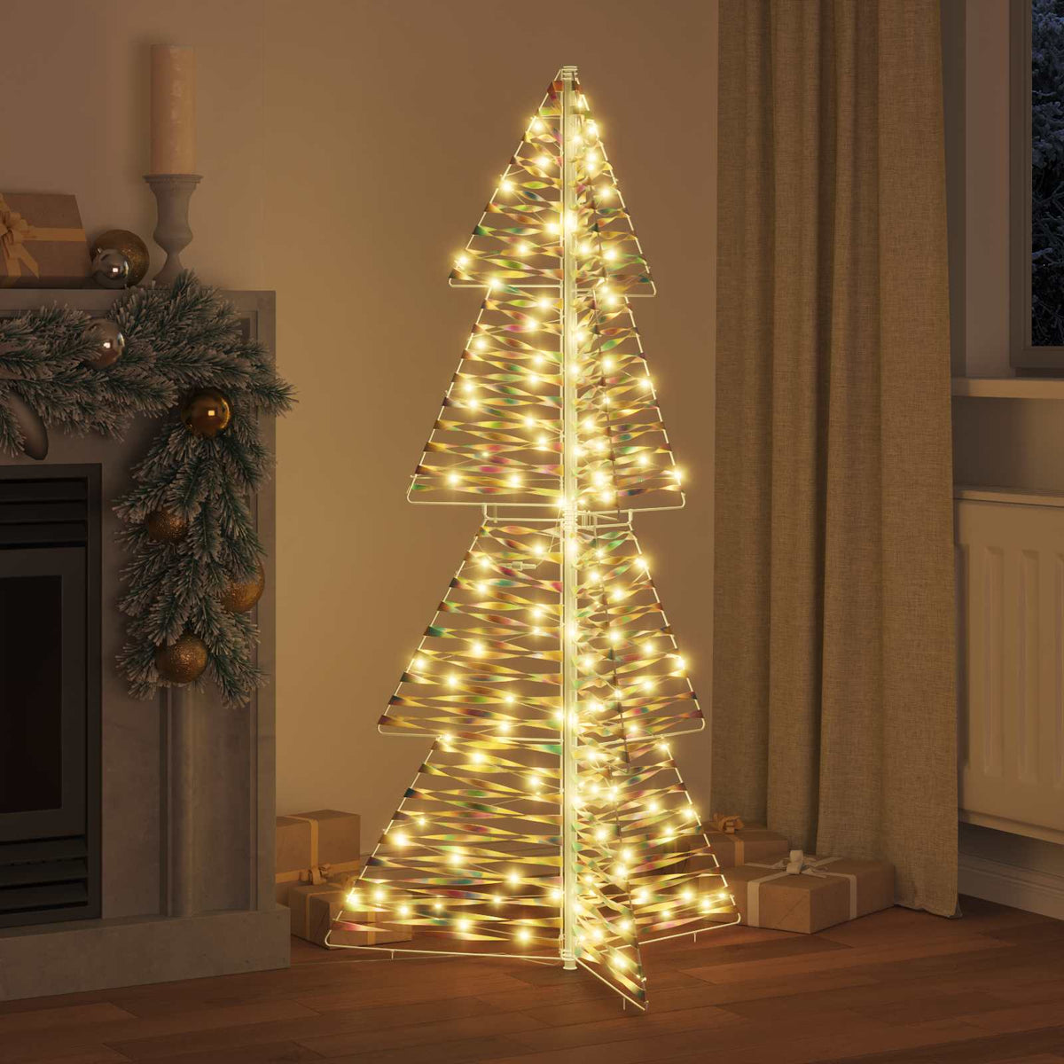 VidaXL Sapin de Noël avec 160 LED blanc chaud 150 cm