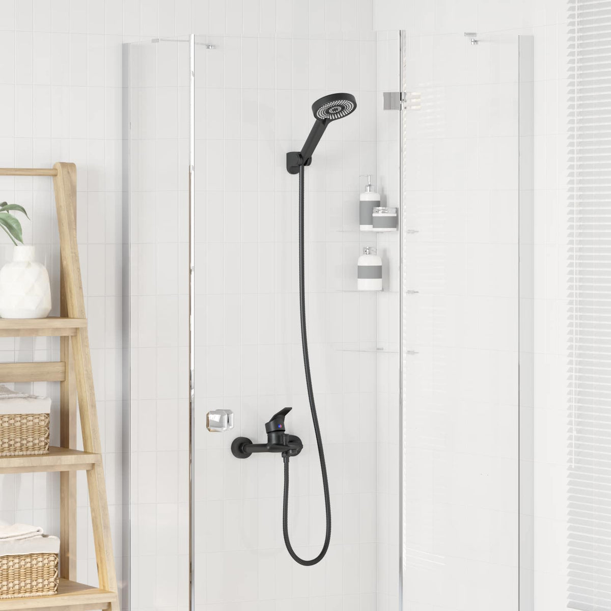 Vidaxx ensemble de douche noir g 1 2 pouces