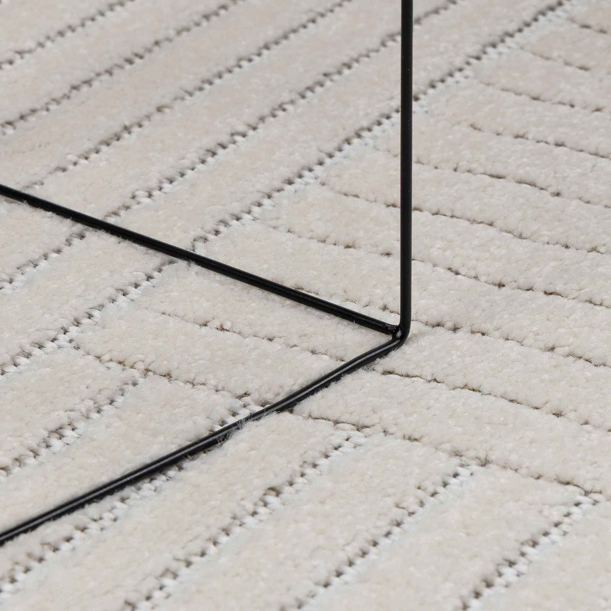 VidaXL tapis rond huarte crème ø 160 cm polyester