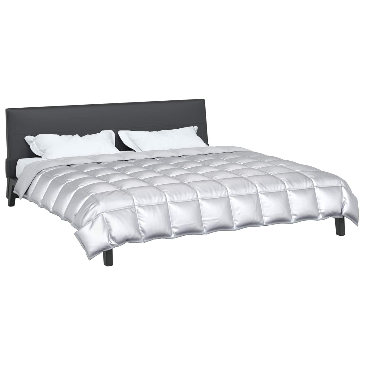 Vidaxx couette d'hiver argent 220 x 200 cm satin et microfibre