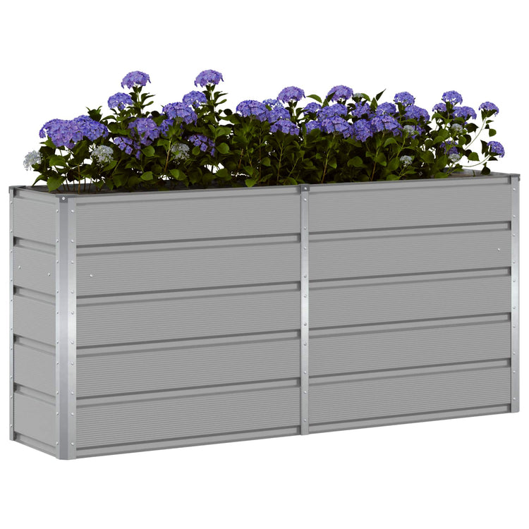 Vidaxx jardinière gris clair 160 x 40 x 75 cm acier