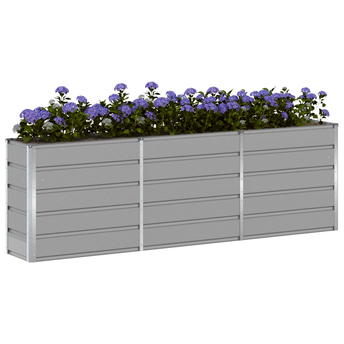 Vidaxx jardinière gris clair 160 x 40 x 75 cm acier