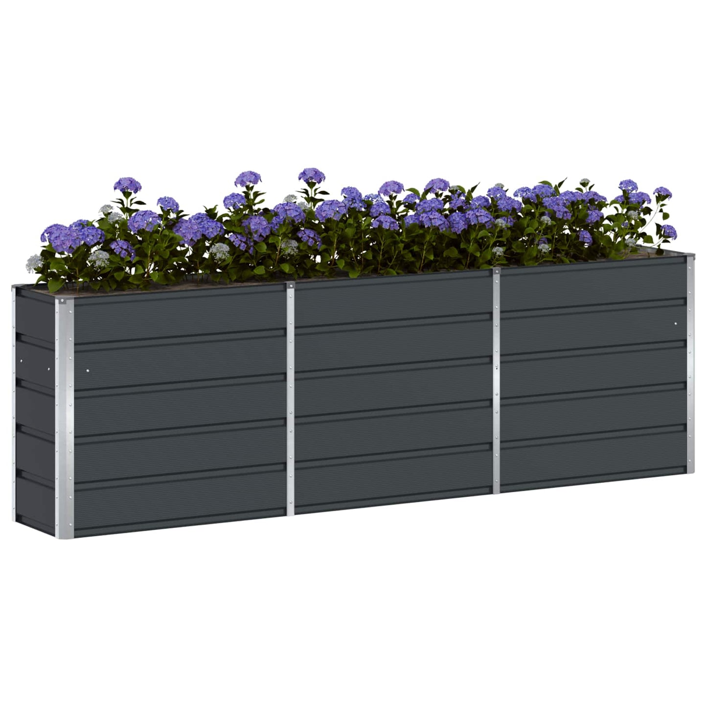 VidaXL jardinière anthracite 160 x 40 x 75 cm acier