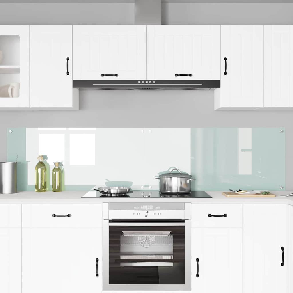 VidaXL crédence de cuisine 2 pcs blanc 110 x 50 cm verre trempé