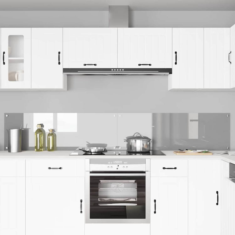 Vidaxxl crédence de cuisine 2 pcs gris clair 120 x 40 cm verre trempé
