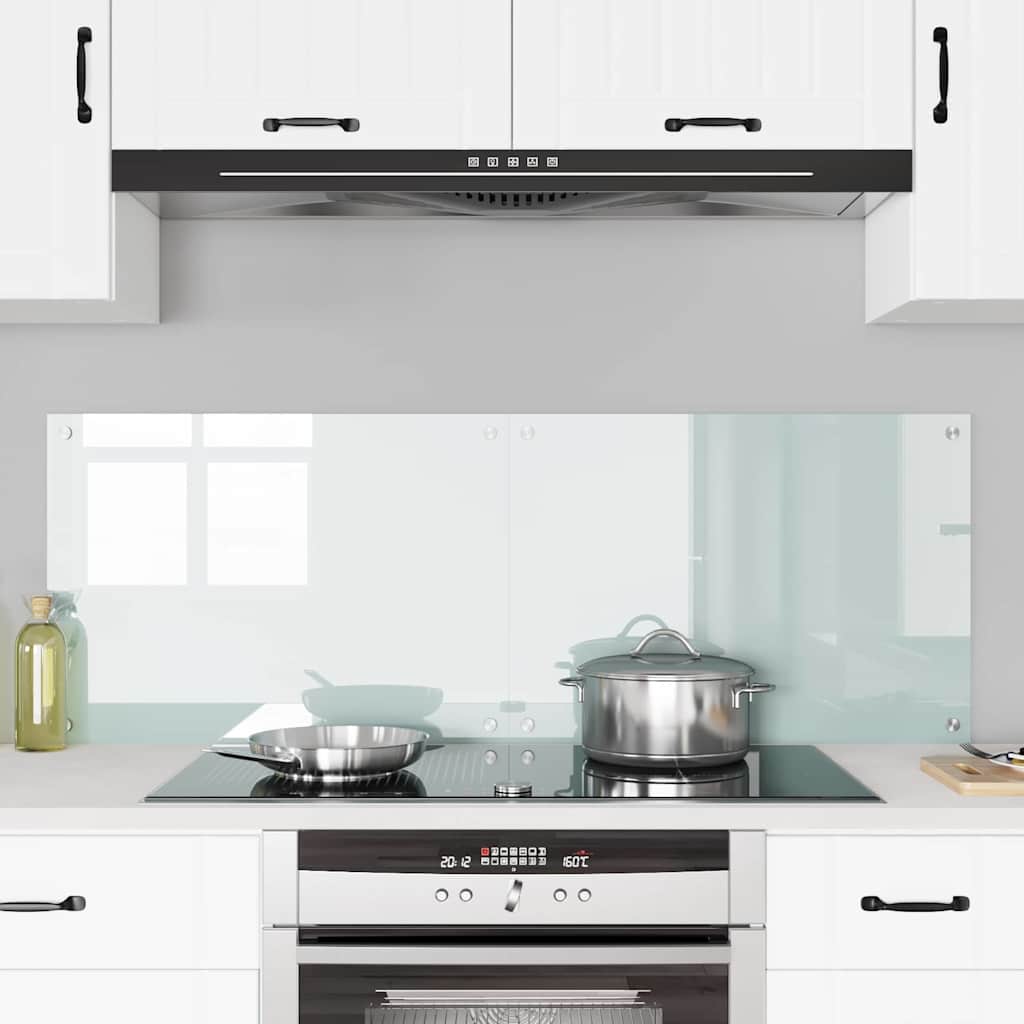 Vidaxxl paroi arrière de cuisine 2 pcs blanc 70 x 50 cm verre trempé