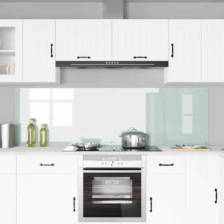 VidaXL paroi arrière de cuisine 2 pcs blanc 100 x 60 cm verre trempé