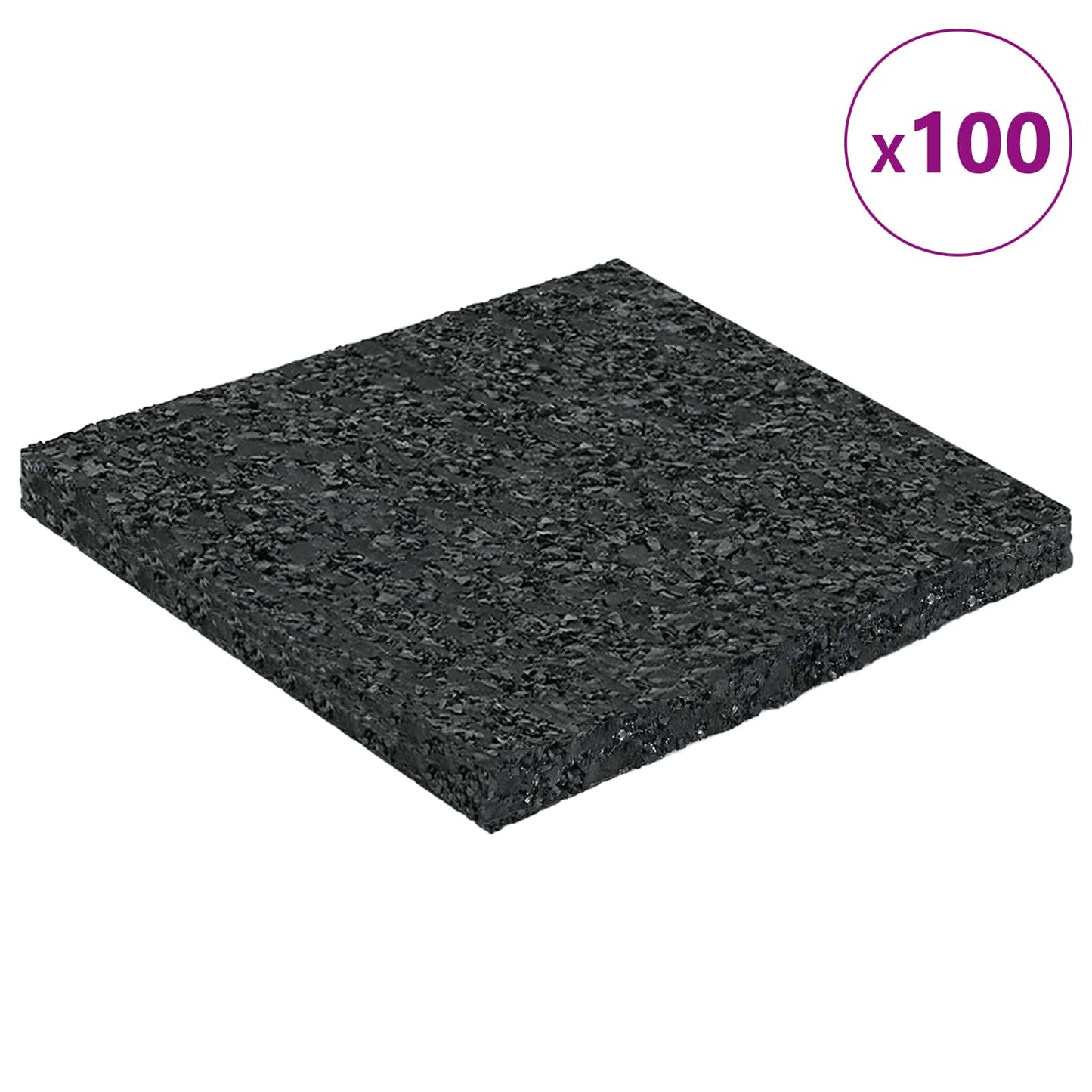 Vidaxxl coussinet en caoutchouc caoutchouc noir