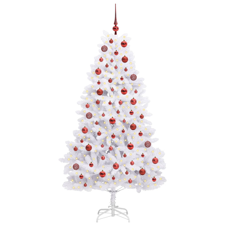 Vidaxx sapin de Noël artificiel pliant blanc 180 cm PVC et acier