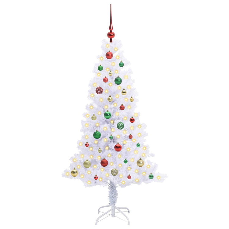 Vidaxx sapin de Noël artificiel avec 150 LED blanc 150 cm PVC et acier