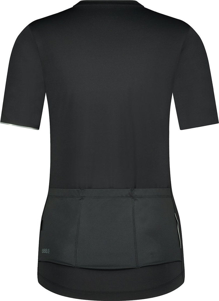 Bbb cycling donnaessence chemise de cyclisme femme manches courtes - 15-25 °c - chemise VTT et cyclisme respirante avec 3 poches arrière - noir