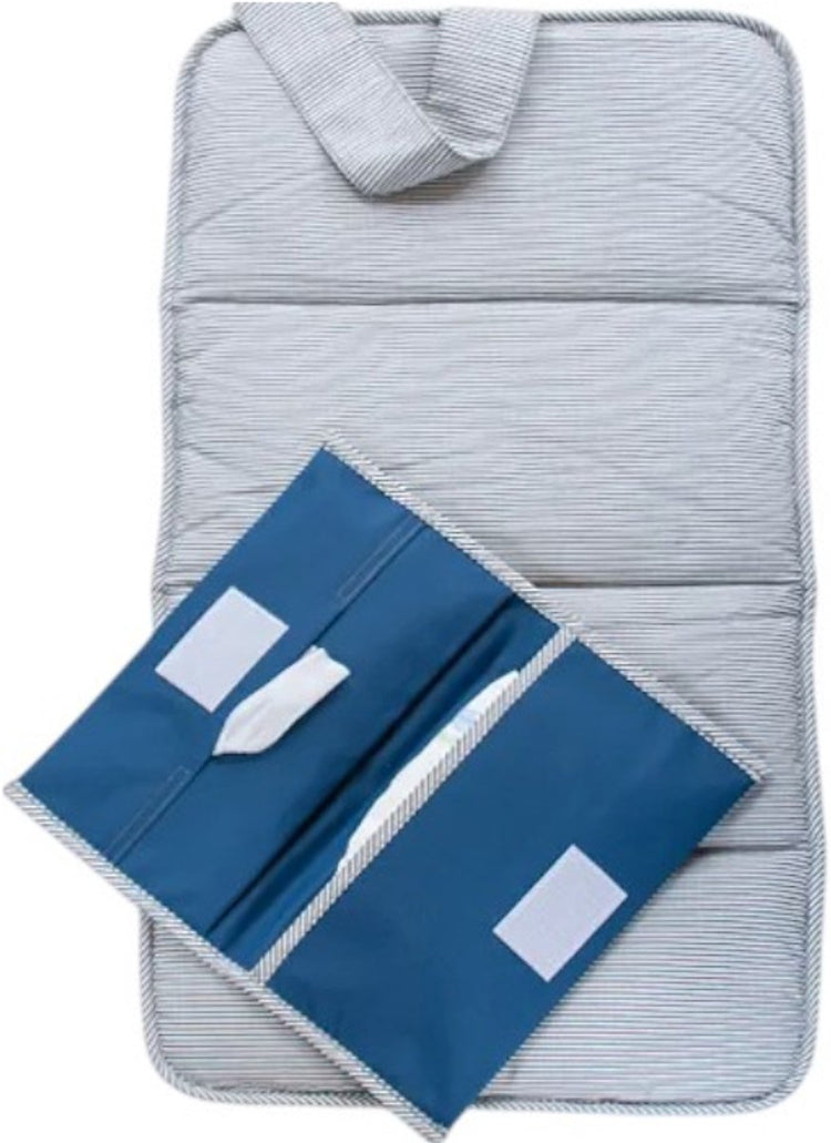 Ensemble à langer Kipkep - bleu denim - ensemble à langer - matelas à langer et étui à couches - bleu - lavable - matériaux recyclés