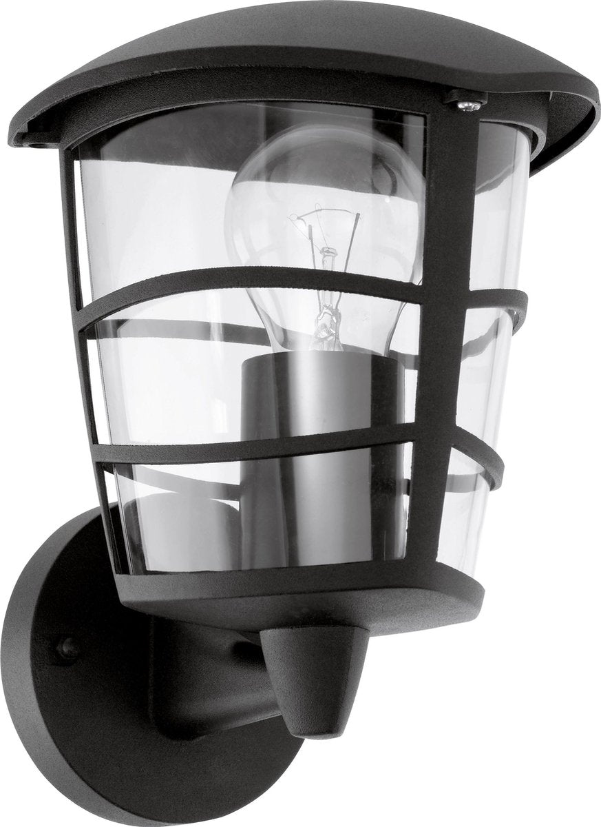 Eglo aloria - éclairage extérieur - applique - 1 lumière - noir - clair