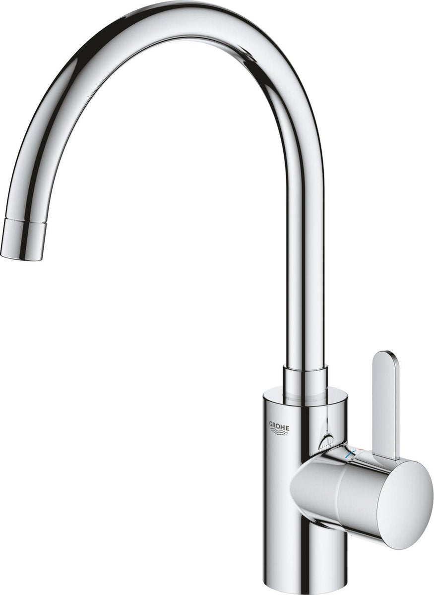 Robinet de cuisine Grohe eurosmart cosmopolitan - bec haut - plage de pivotement 150° - chrome