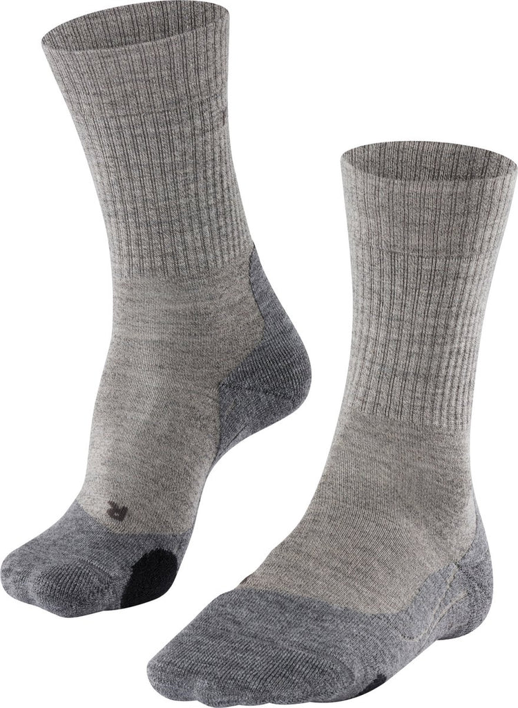 Falke tk2 chaussettes de marche en laine anti ampoules, rembourrage moyen chaussettes de sport en laine mérinos hommes beige - taille 39-41