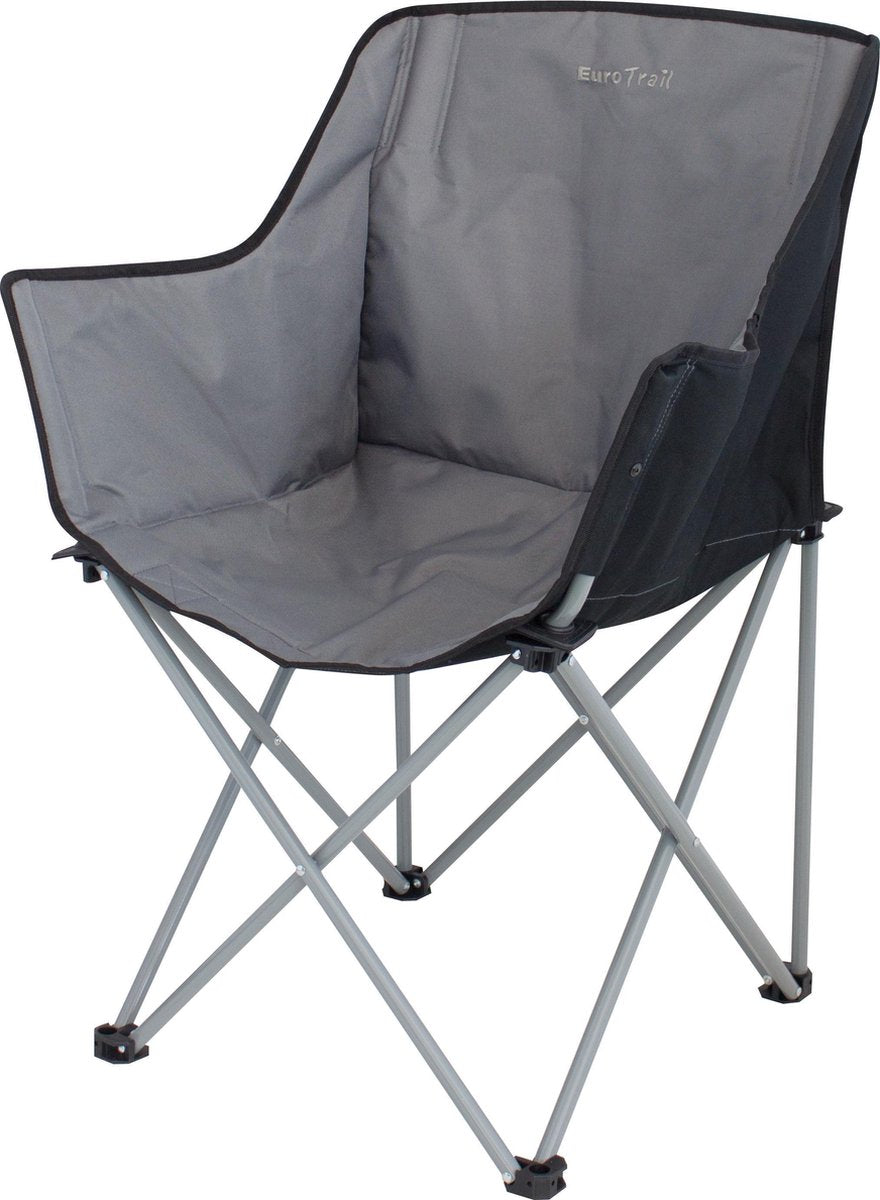 Chaise de camping Eurotrail kampala - noir anthracite