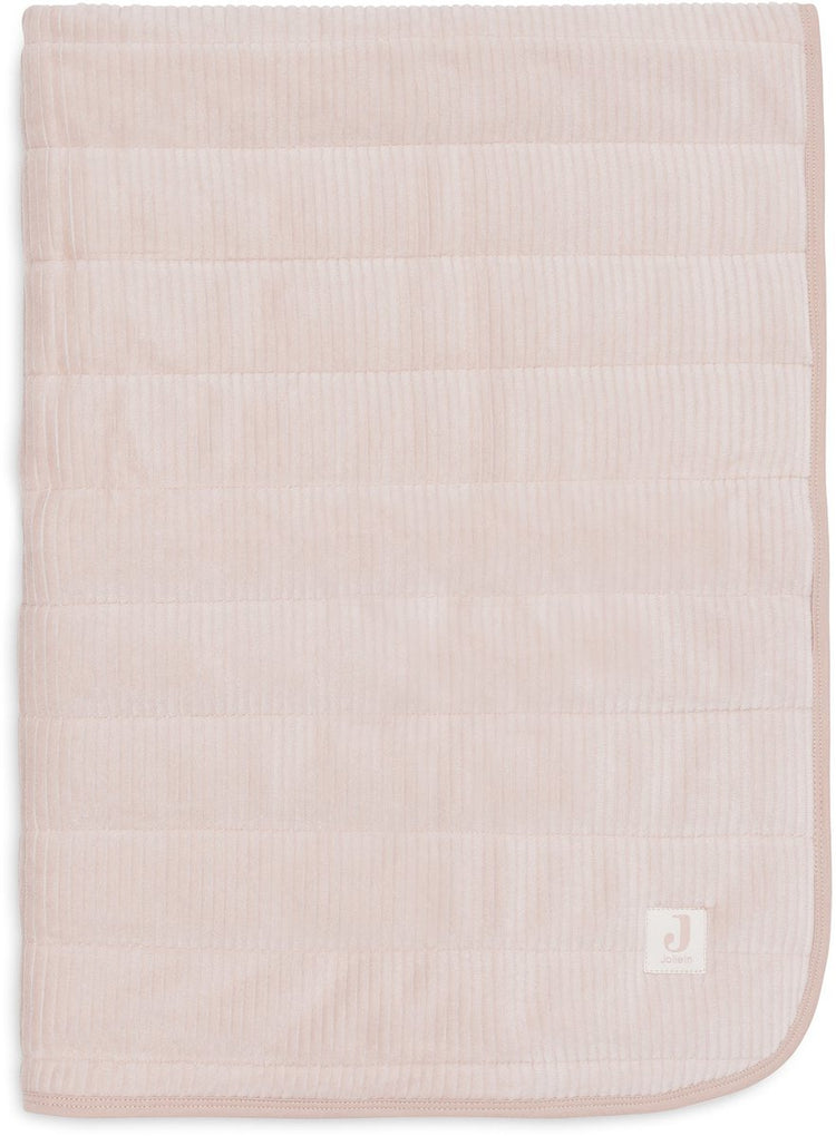 Jollein couverture bébé berceau - 75x100cm - velours côtelé - rose sauvage