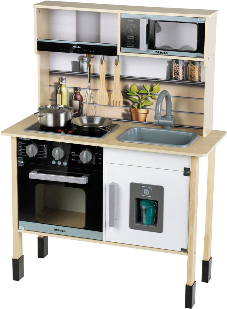 Klein Toys - Cuisine de jeu miele - plan de travail 55 cm de haut - incl. effets lumineux et sonores - bois