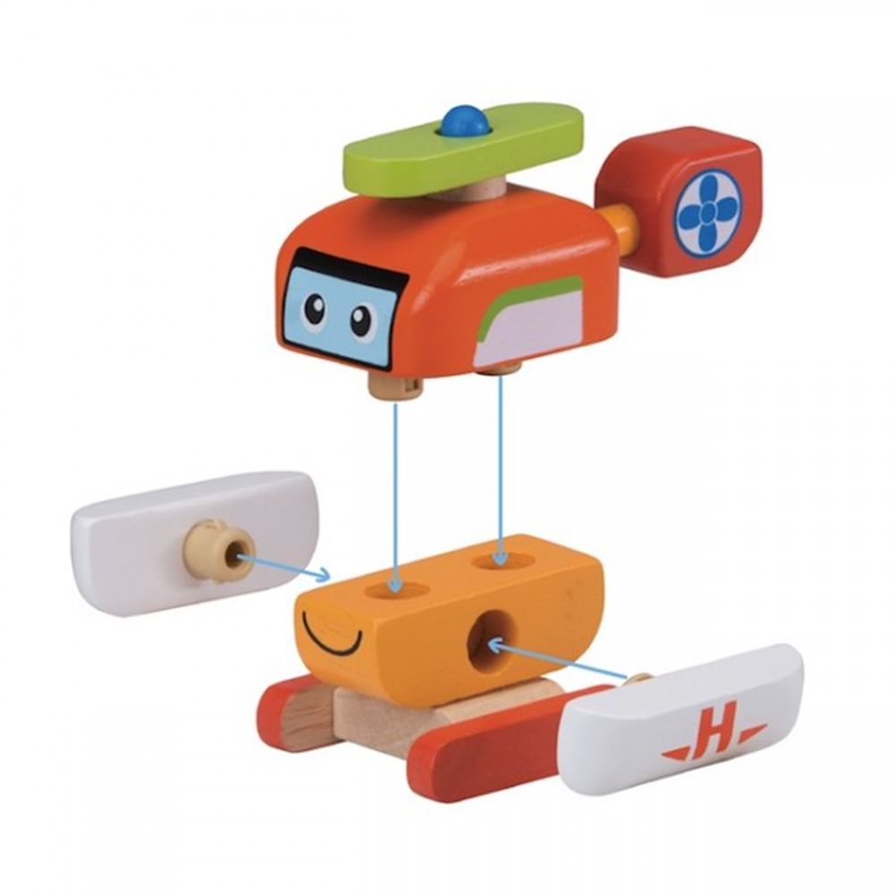 Wonderworld construit un hélicoptère. +1