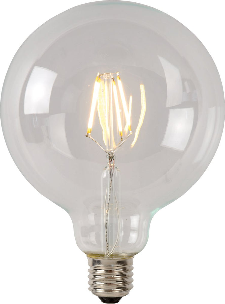 Lucide g95 classe b - lampe à filament - ø 9,5 cm - LED dimmable - E27 - 1x7W 2700K - transparent