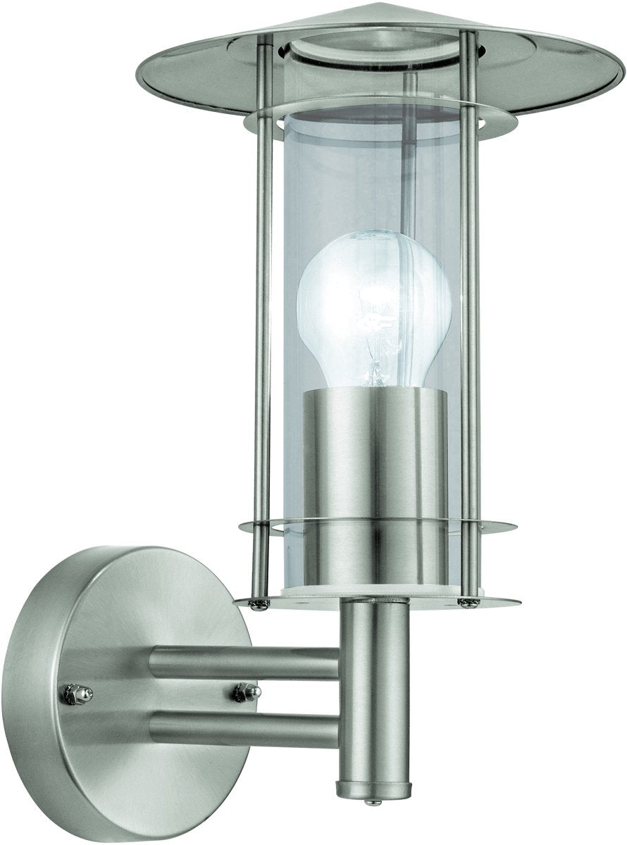 Applique d'extérieur Eglo lisio - e27 - 30 cm - acier inoxydable - verre