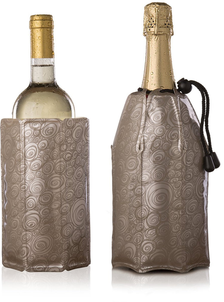 Vacuvin vacu vin manchon refroidisseur actif | refroidisseur à vin | refroidisseur de champagne | platine | lot de 2