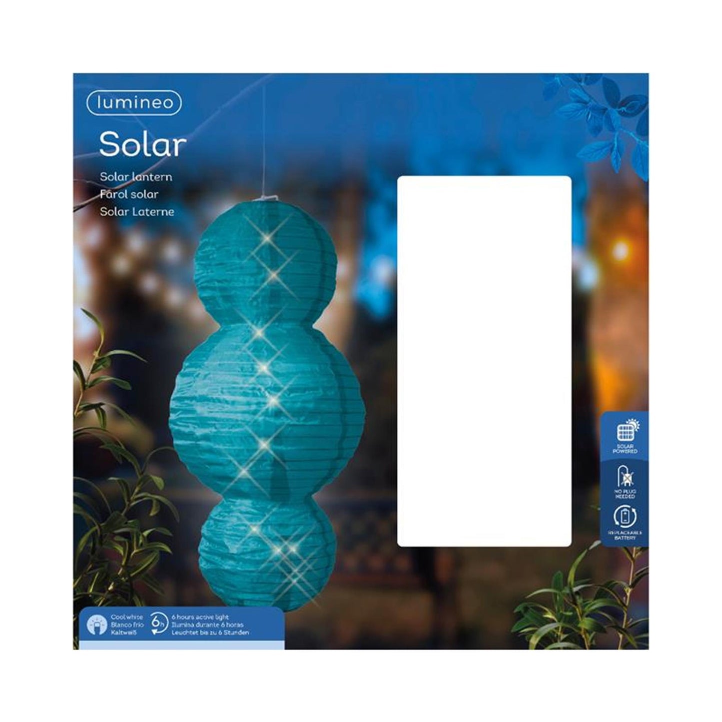 Lanterne solaire Lumineo nylon ø28x58cm