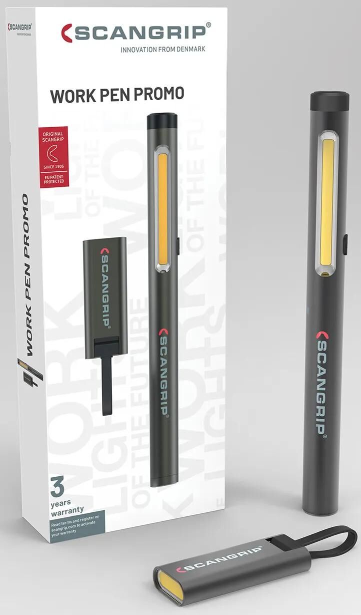 Stylo de travail Scangrip Action Package 200 R + Flash Micro R. jeu de lampes 2 pièces