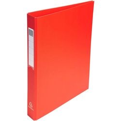 Classeurs à anneaux exacompta carton pp 26x32cm largeur dos 4cm rouge 4 anneaux mécanisme D