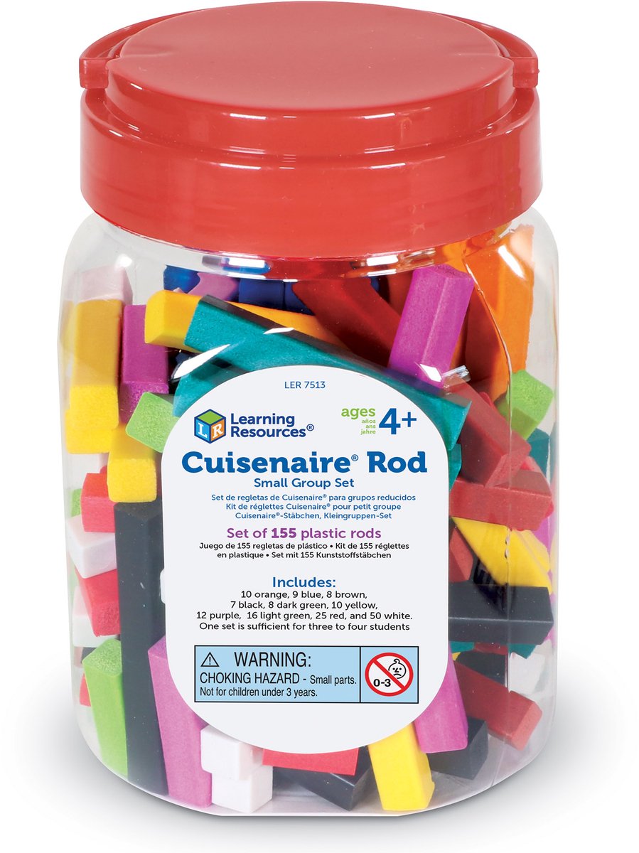 Ensemble de bâtons mathématiques Learning Resources en plastique, 155 pièces, jouets éducatifs. - 3+