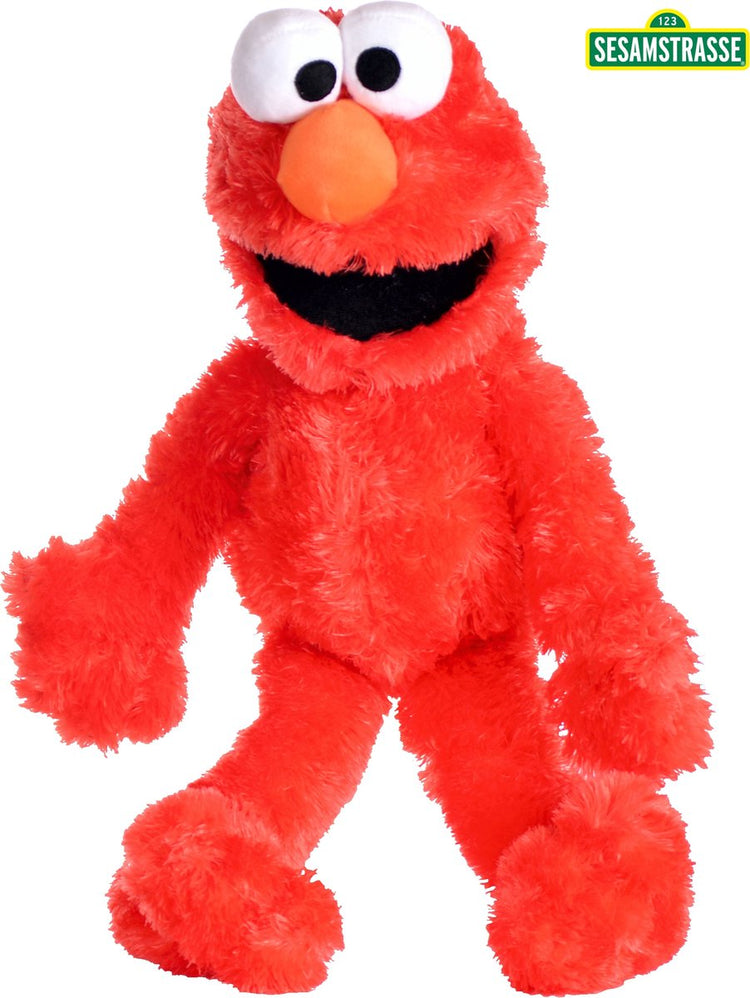 Marionnettes vivantes marionnette à main rue Sésame | marionnette à main avec bouche pliante unisexe en taille 45 cm | amusant pour les familles, les artistes et le plaisir des jeux | adapté aux enfants à partir de 3 ans
