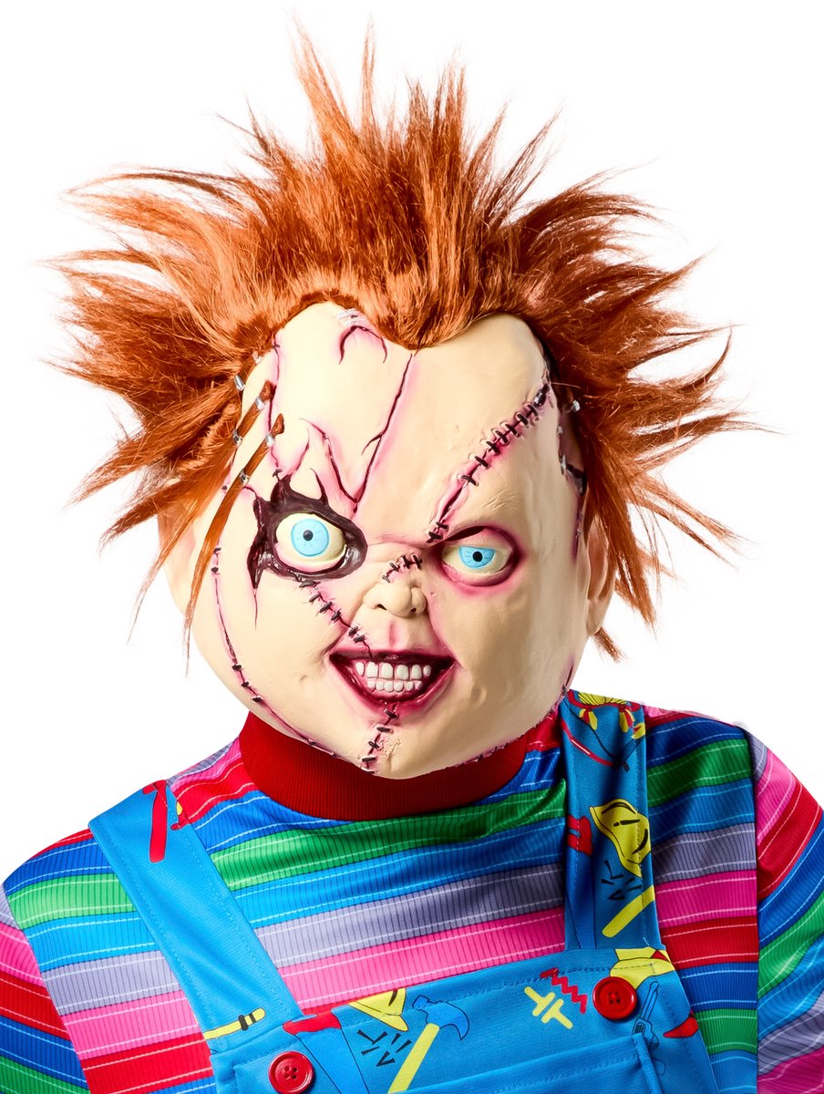Masque Rubis Chucky cousu 3 4 pour adultes - - taille unique