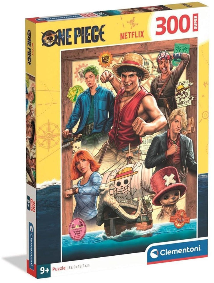 Clementoni puzzle une pièce 300 pièces - puzzle super anime - jouets éducatifs pour enfants, filles et garçons à partir de 9 ans