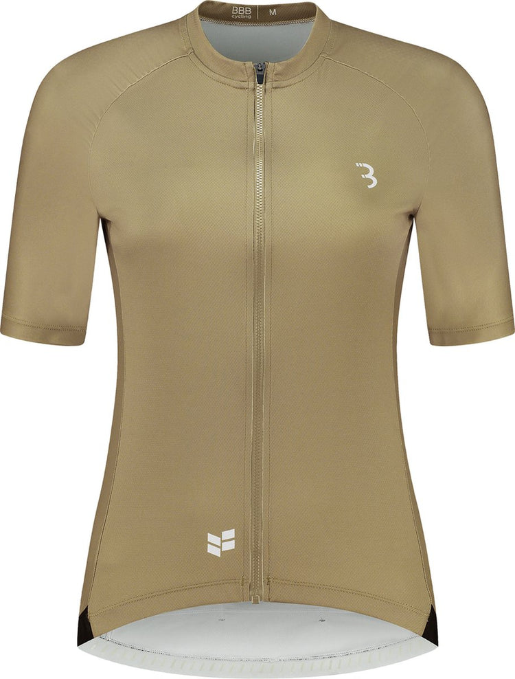 Bbb cycling donnafit r - chemise de cyclisme durable à manches courtes pour femme - 15-25 °c - chemise de VTT et de cyclisme respirante - 3 poches arrière - marron macchiato