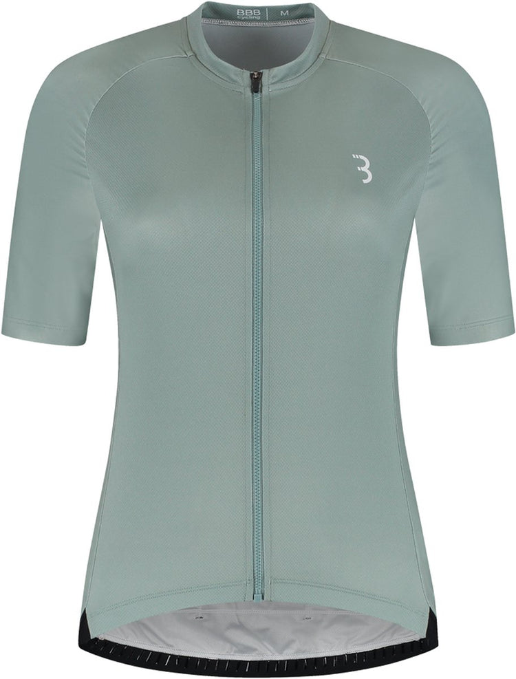 Bbb cycling donnafit r - chemise de cyclisme durable manches courtes femme - 15-25 °c - chemise respirante VTT et cyclisme - 3 poches arrière - vert sauge