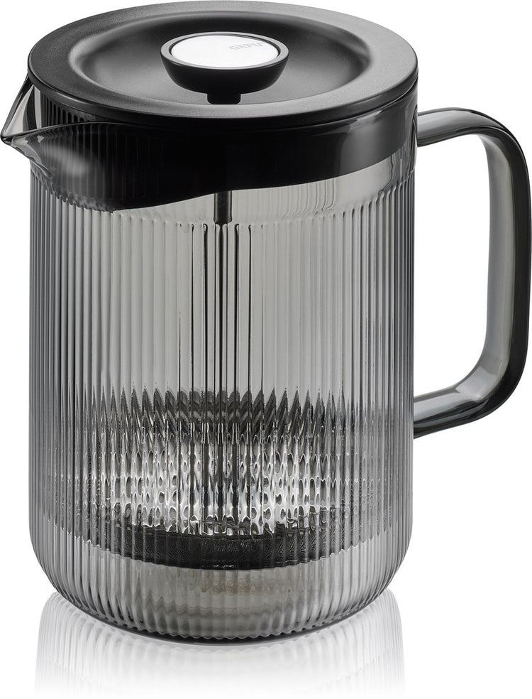 Cafetière à piston Gefu cristiano – 600 ml – verre borosilicate – gris fumé
