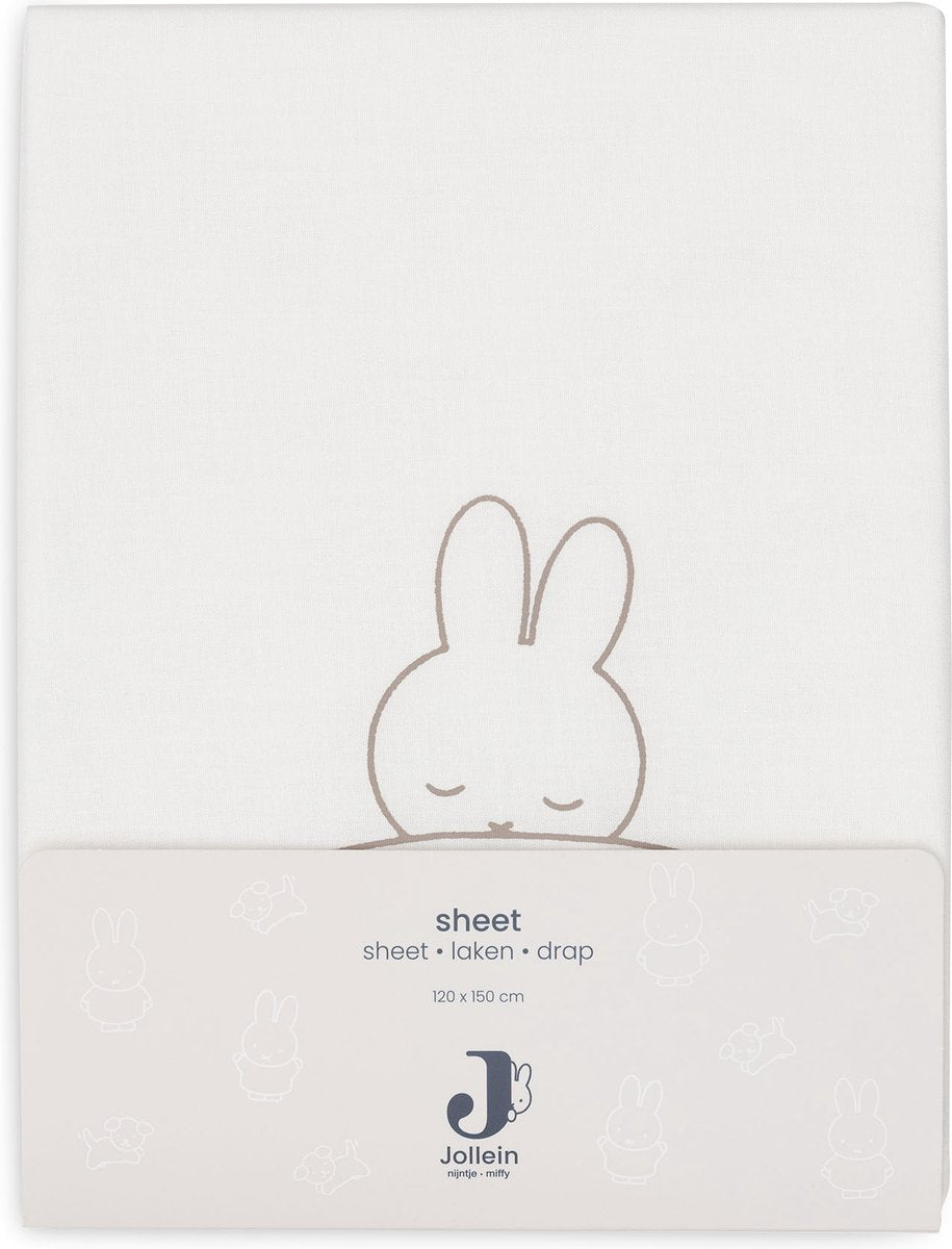 Drap de lit Jollein x Miffy 120x150cm sleepy miffy - funghi
