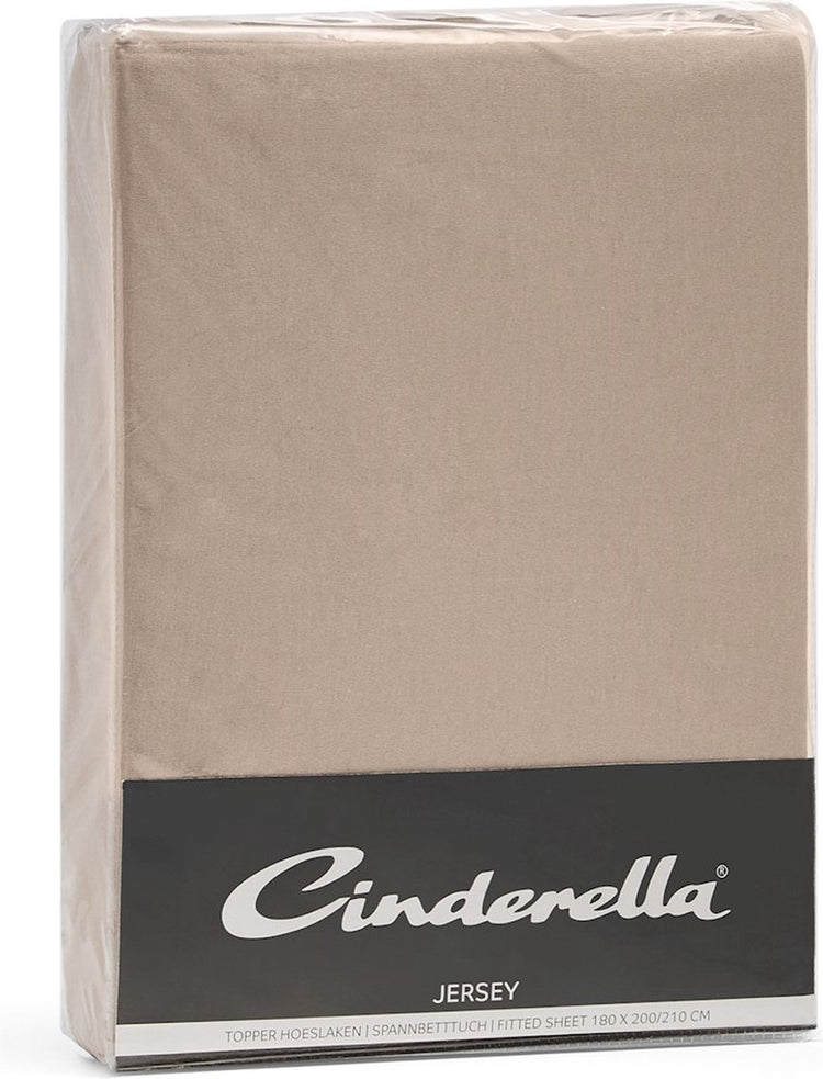 Drap-housse Cendrillon en jersey 15 cm - taupe - 160x200 210