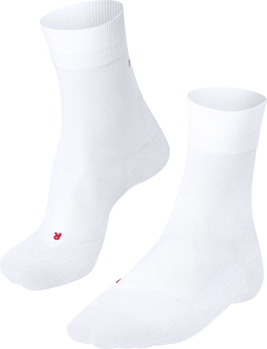 Falke ru4 chaussettes de course en coton anti-ampoules en matériau fonctionnel femme blanc - taille 41-42