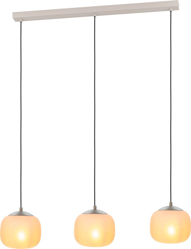 Lampe à suspension Eglo cominio - e27 - 88,5 cm - couleur sable | taupe - verre